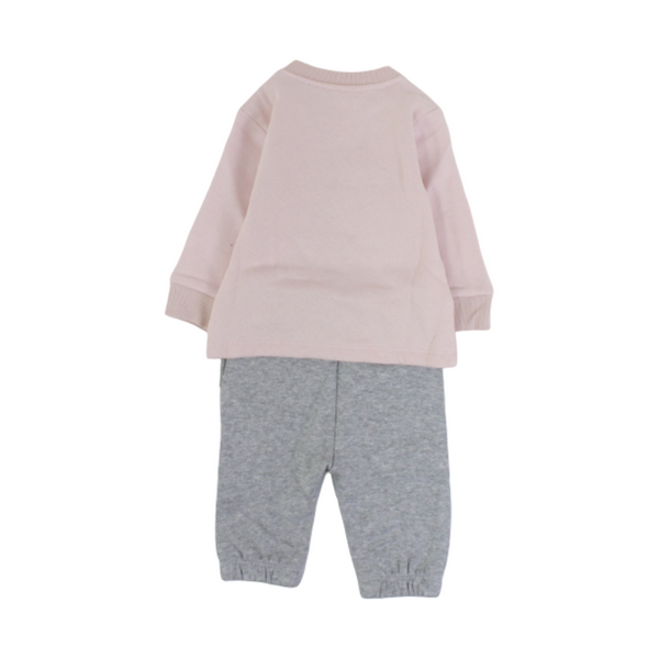 Baby Girls Long-Sleeved Pajama Set – Pink with Bee Print