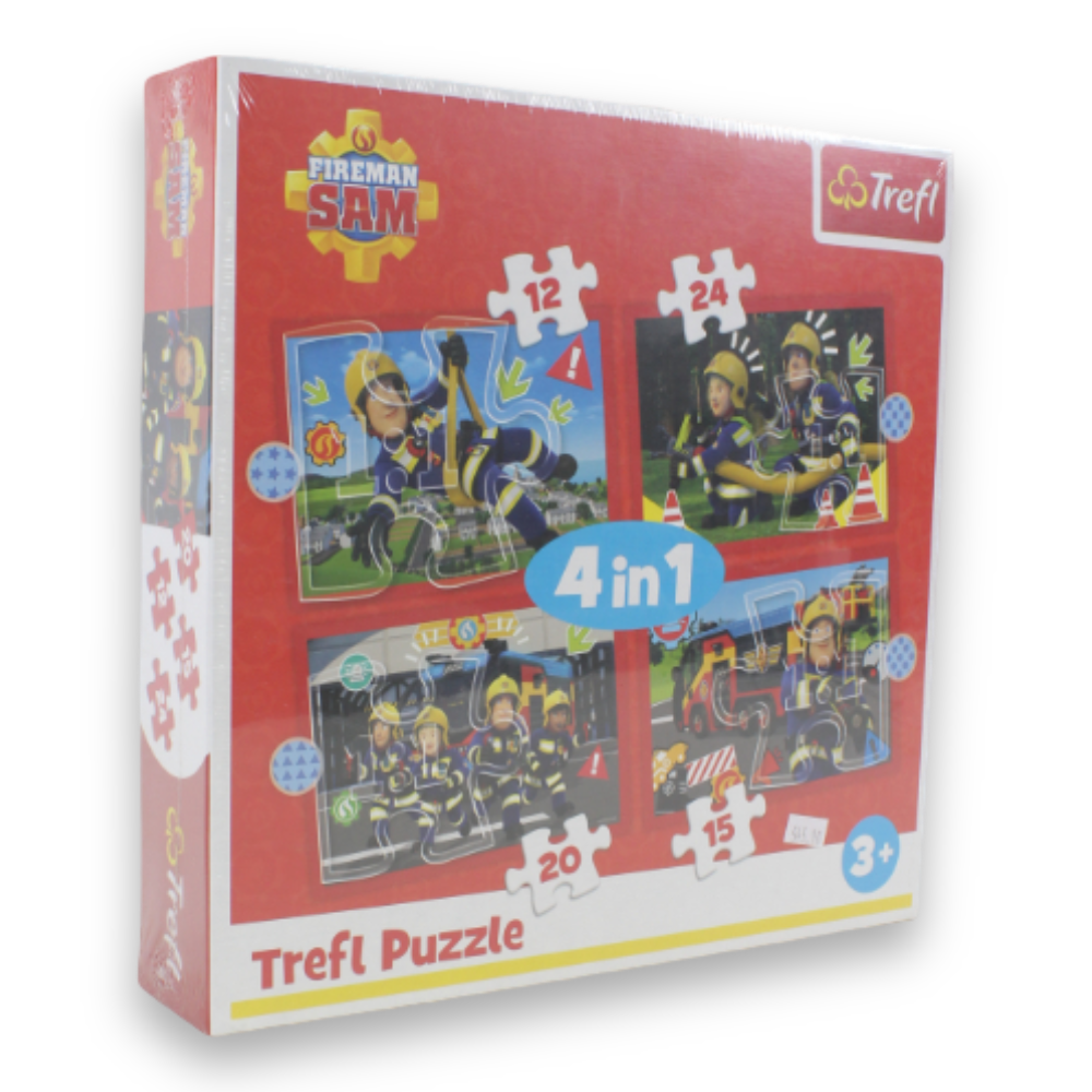 Trefl Fireman Sam Adventure Jigsaw Puzzle Set – 4-In-1