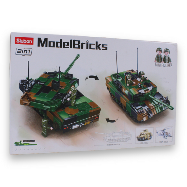 Model Bricks Leopard 2A5 Main Battle Tank 2-in-1 Building Set