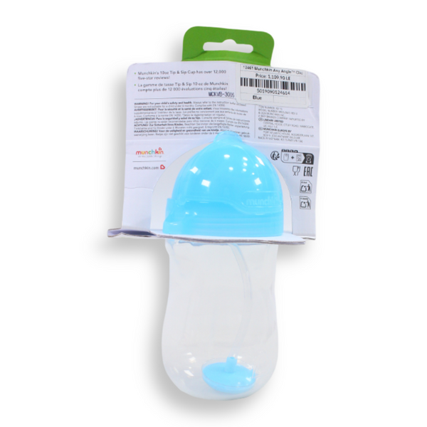 Munchkin Any Angle™ Click Lock Weighted Straw Trainer Cup 10oz - Blue 12 months +