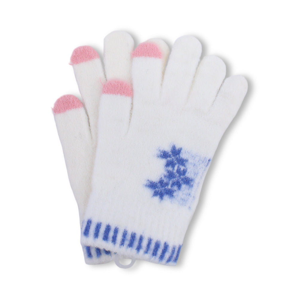 Girls Winter Gloves – Off White