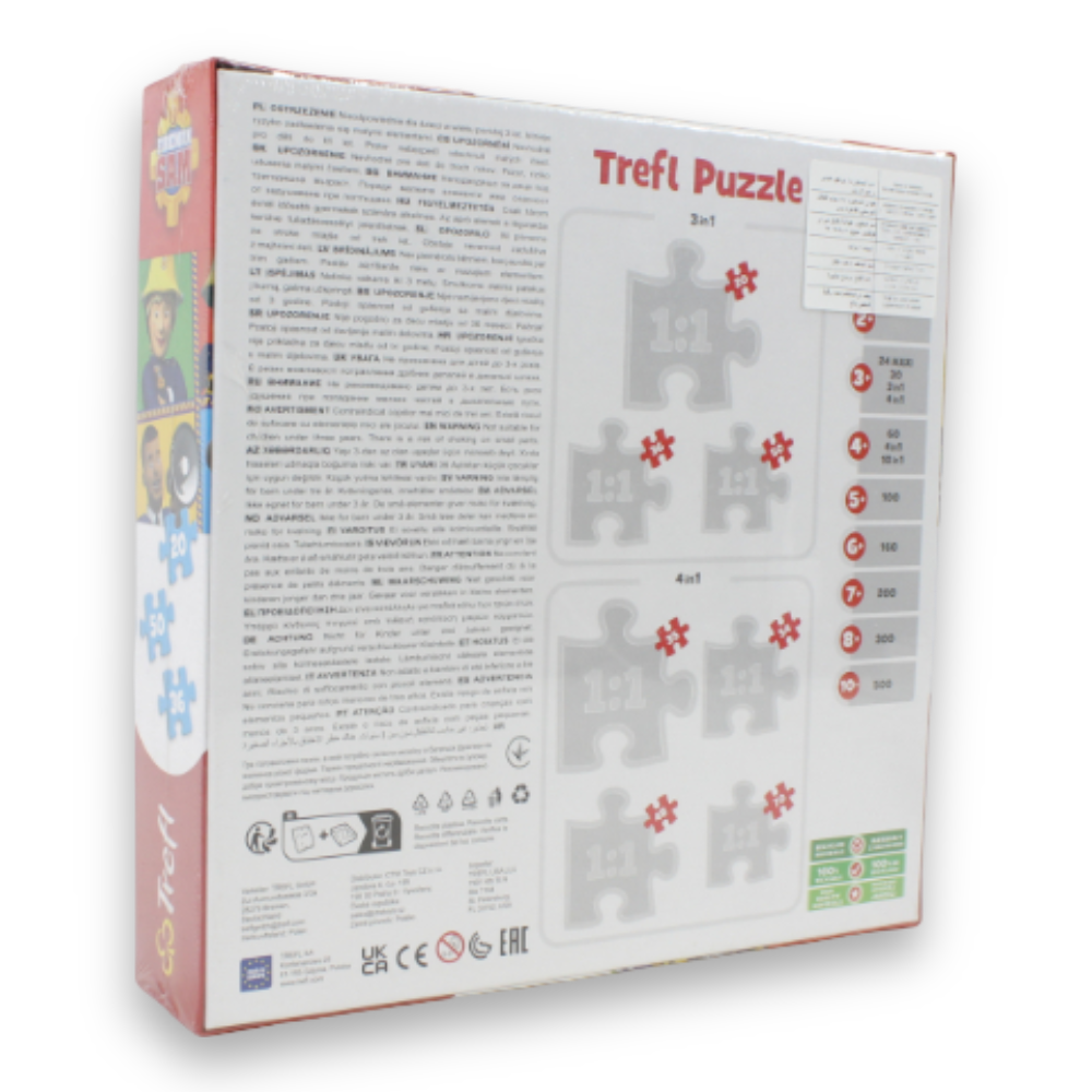 Trefl Fireman Sam Jigsaw Puzzle Set – 3-In-1