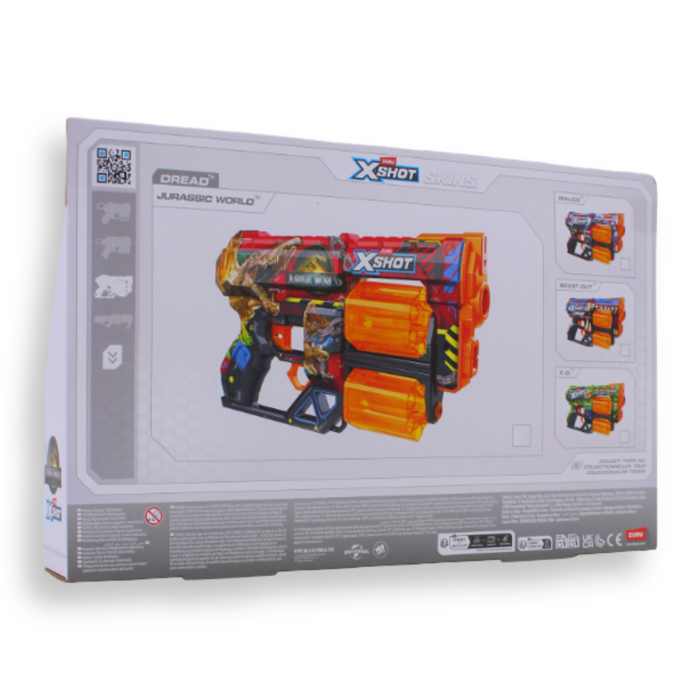 ZURU - X-Shot - Skins Dread Jurassic World (Series 1) (12 Darts)