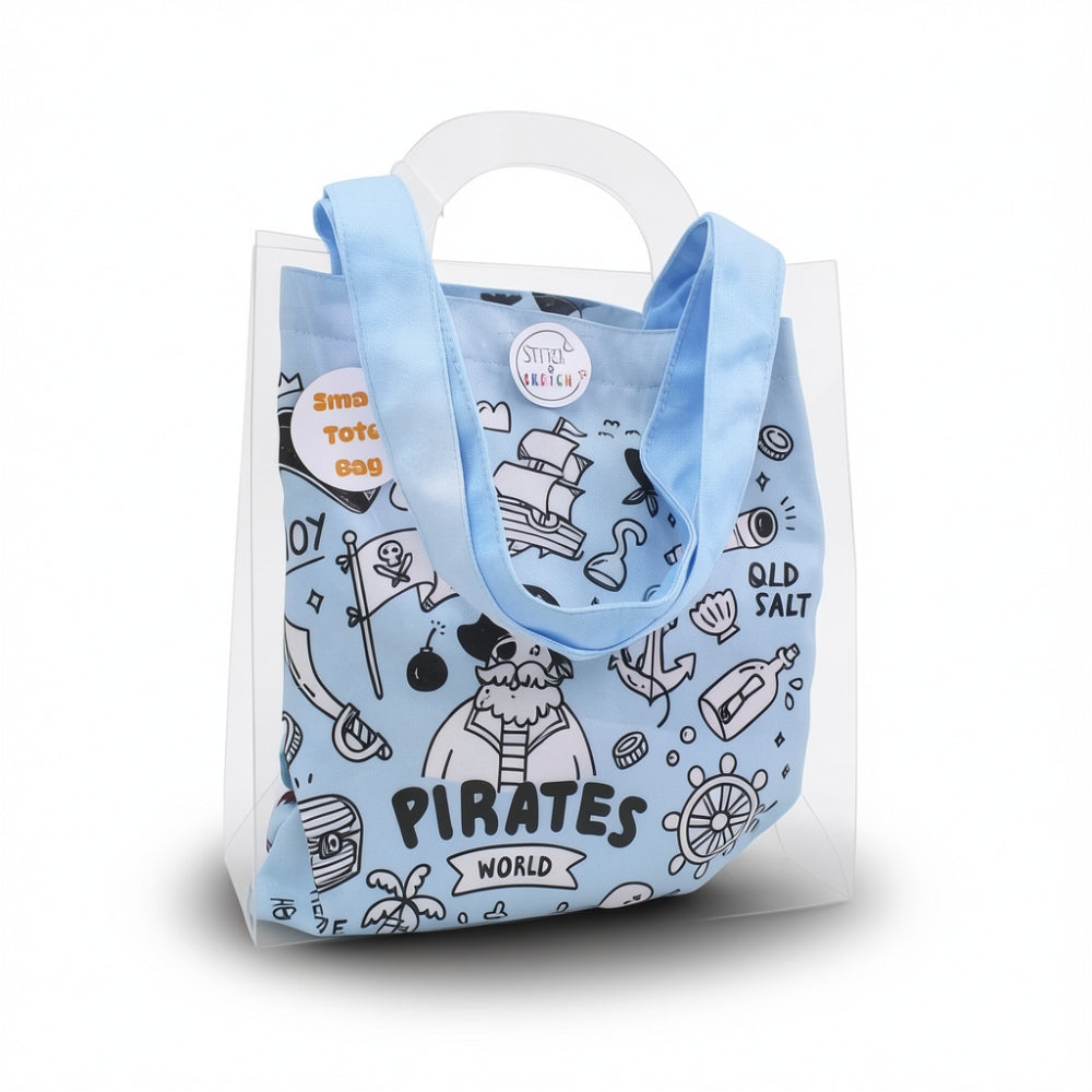 Stitch & Sketch Small Tote Bag – Pirates