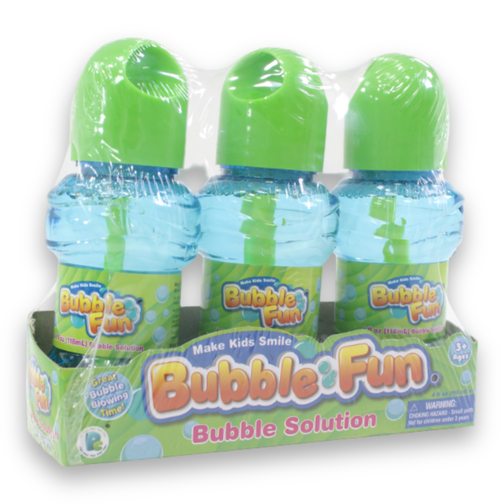Bubble Solution with Wand – 4 oz (3-Piece Display)