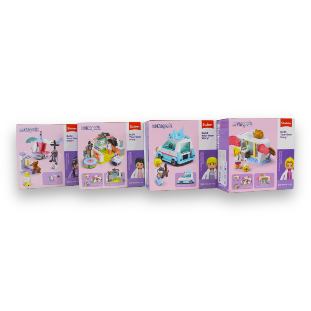 Metropolis Doctor Pet Building Set – 4 Assorted Types