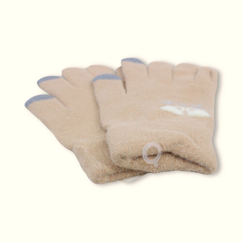 Girls Winter Gloves – Beige
