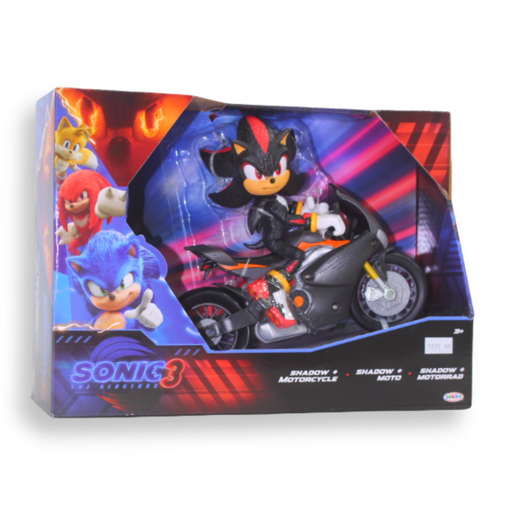 Jakks Games: Sonic the Hedgehog Movie 3 - Shadow Action Figure with Mortorcycle (5 Inch)