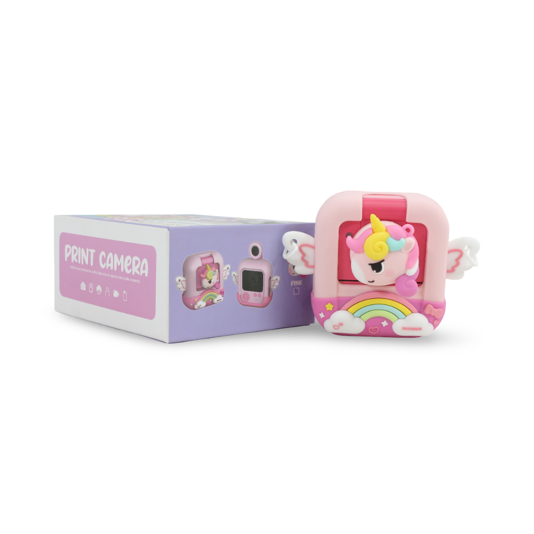Kids Unicorn Print Camera – Pink