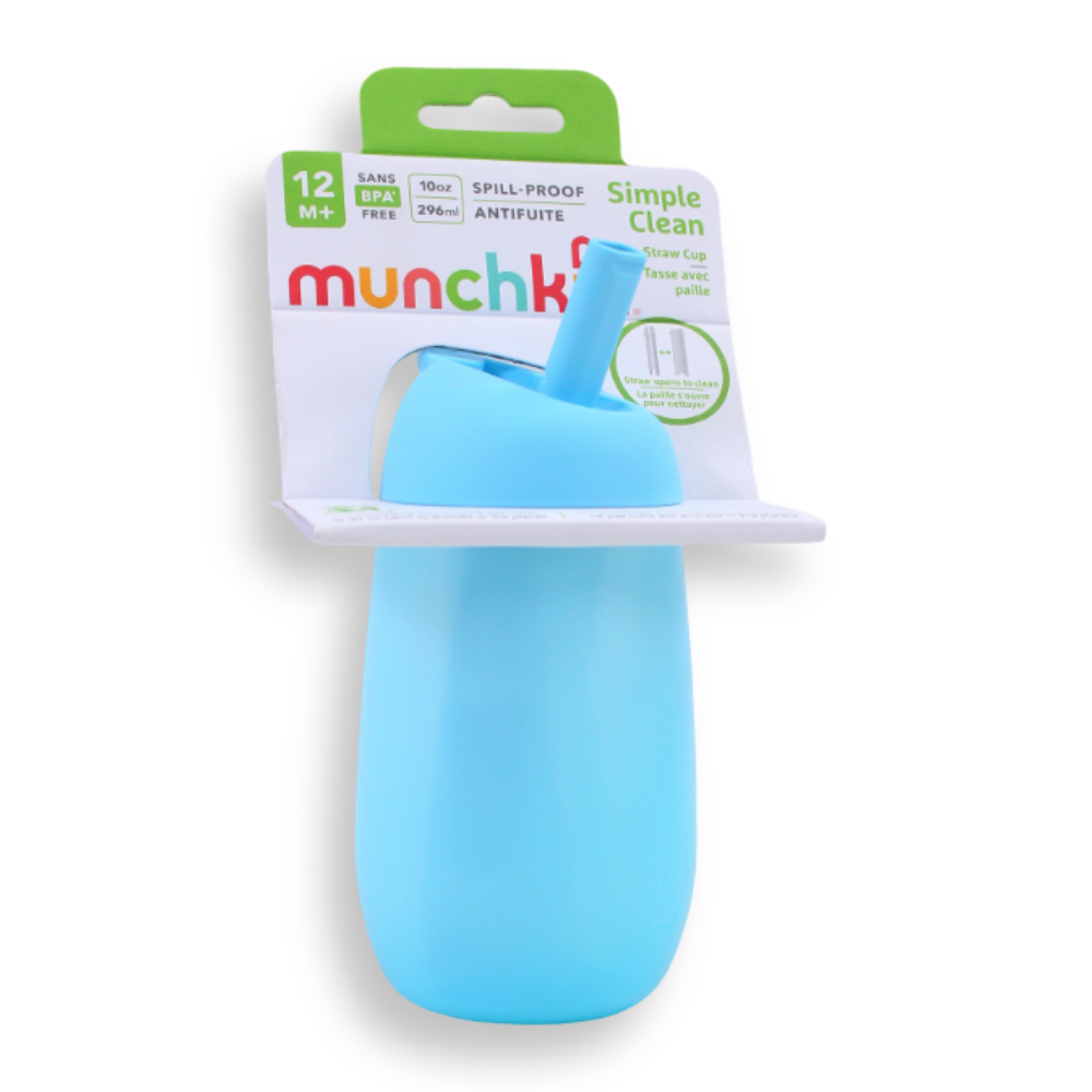90018Munchkin Simple Clean™ Straw Cup 10 oz - Blue 12 months +