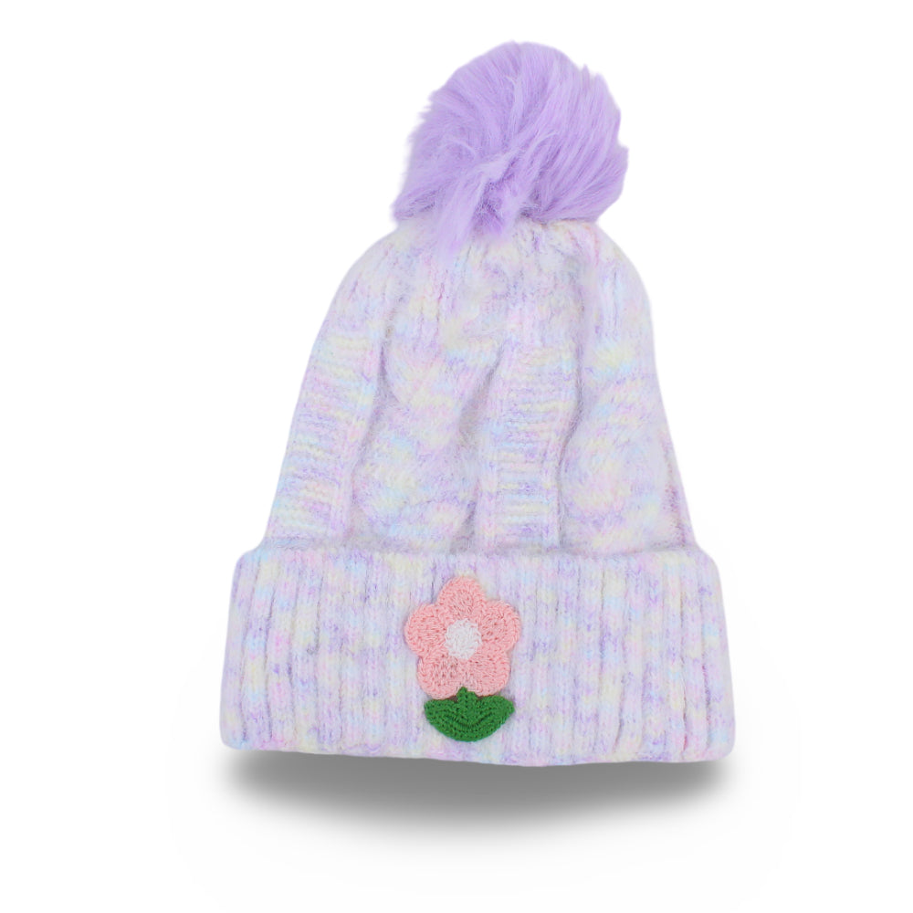 Girls Winter Ice Cap – Purple