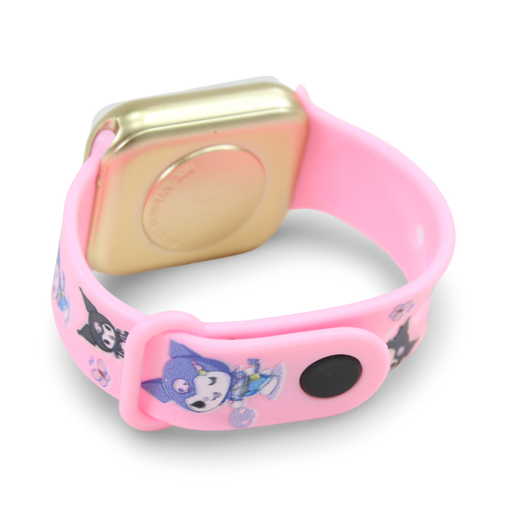 LED Touch Electronic Watch SQUARE(12Pcs/PDQ) – Kuromi Pink
