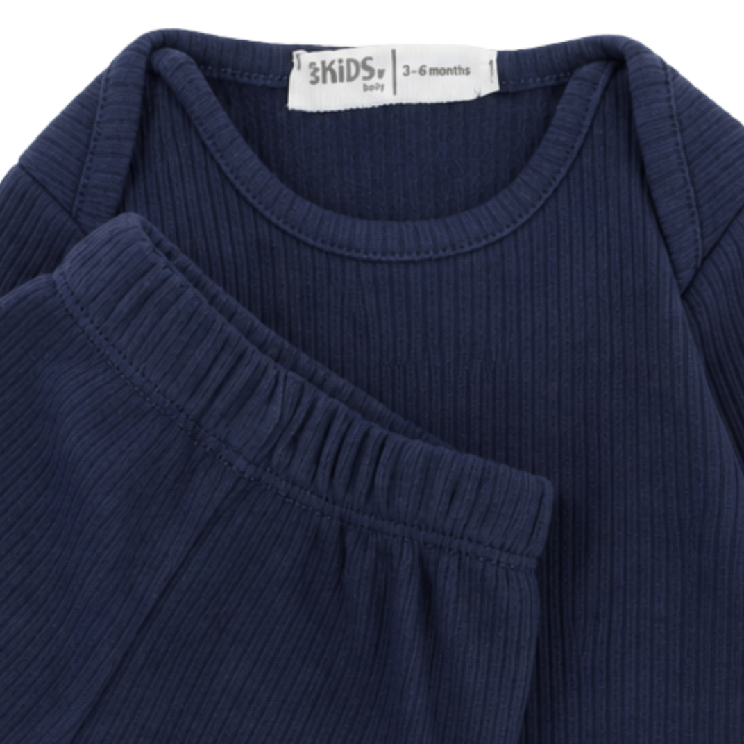 Unisex Long-Sleeved Thermal Set – Navy Pack Of 2
