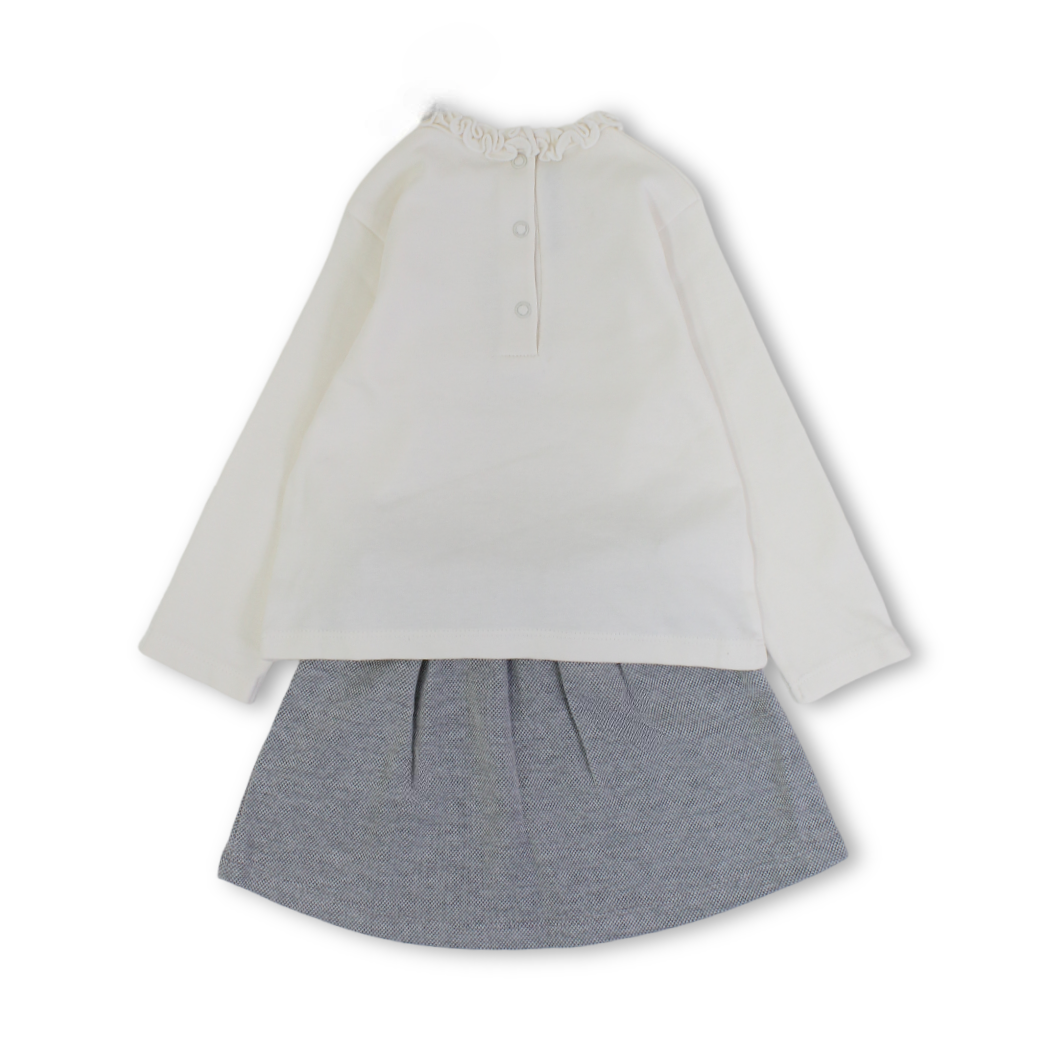 Baby Girls Two-Piece Outfit Set – Off-White