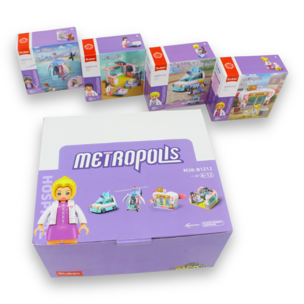 Metropolis Doctor Pet Building Set – 4 Assorted Types