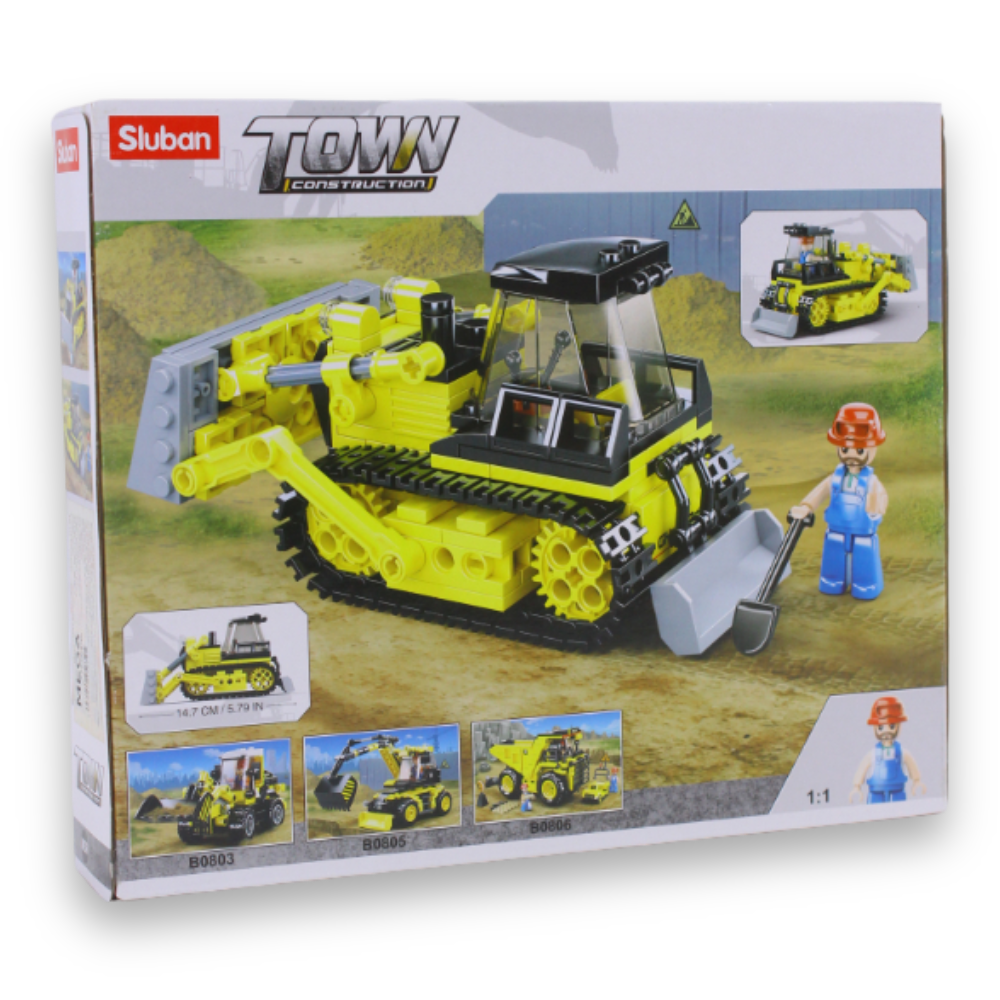 Town Bulldozer Building Set – 231 Pieces