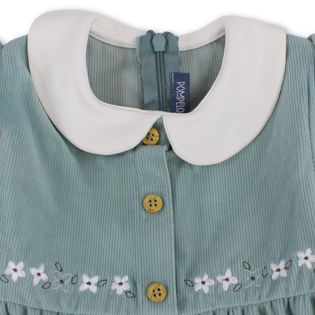 Baby Girls Long-sleeved Dress – Mint