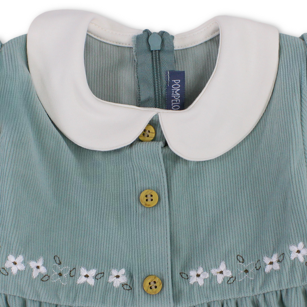 Baby Girls Long-sleeved Dress – Mint