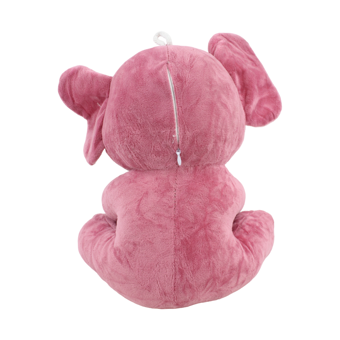 Elephant And Baby Plush Toy – Pink, Medium