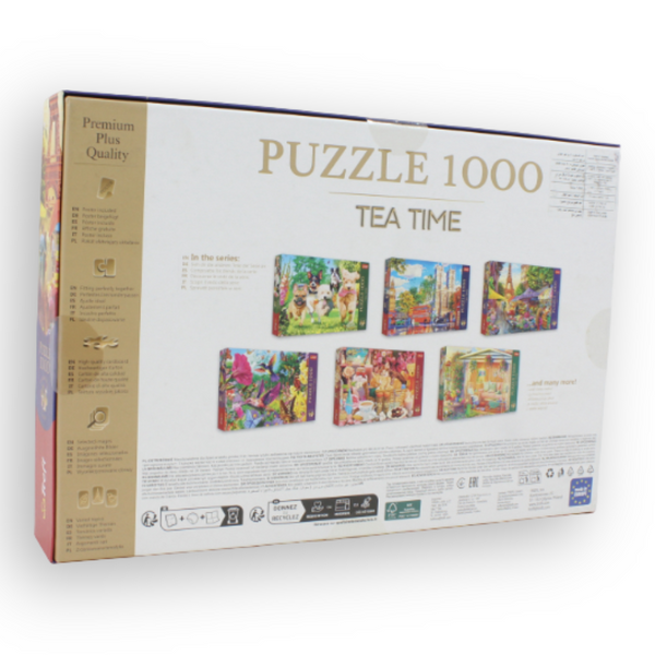 Trefl 1000-Piece Jigsaw Puzzle – Tea Time: Flower Market, Paris