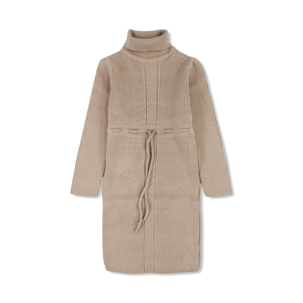 Girls Knitted Long-Sleeved Dress