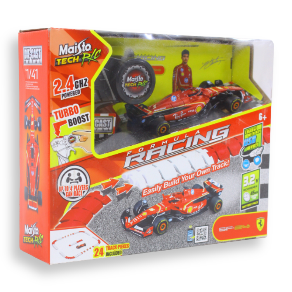 1:41 Formula Racing RC with track ~ Ferrari SF-24 – Red
