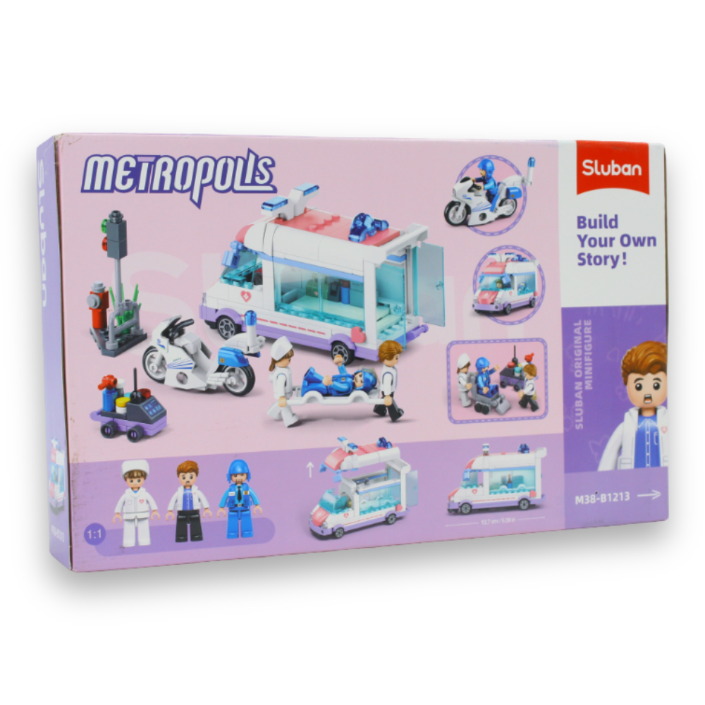 Metropolis Doctor Rescue Pull-Back Building Set – 251 Pieces