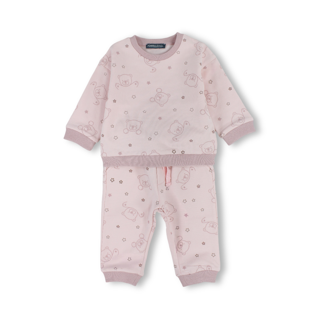 Baby Girls Two-Piece Outfit Set – Pink