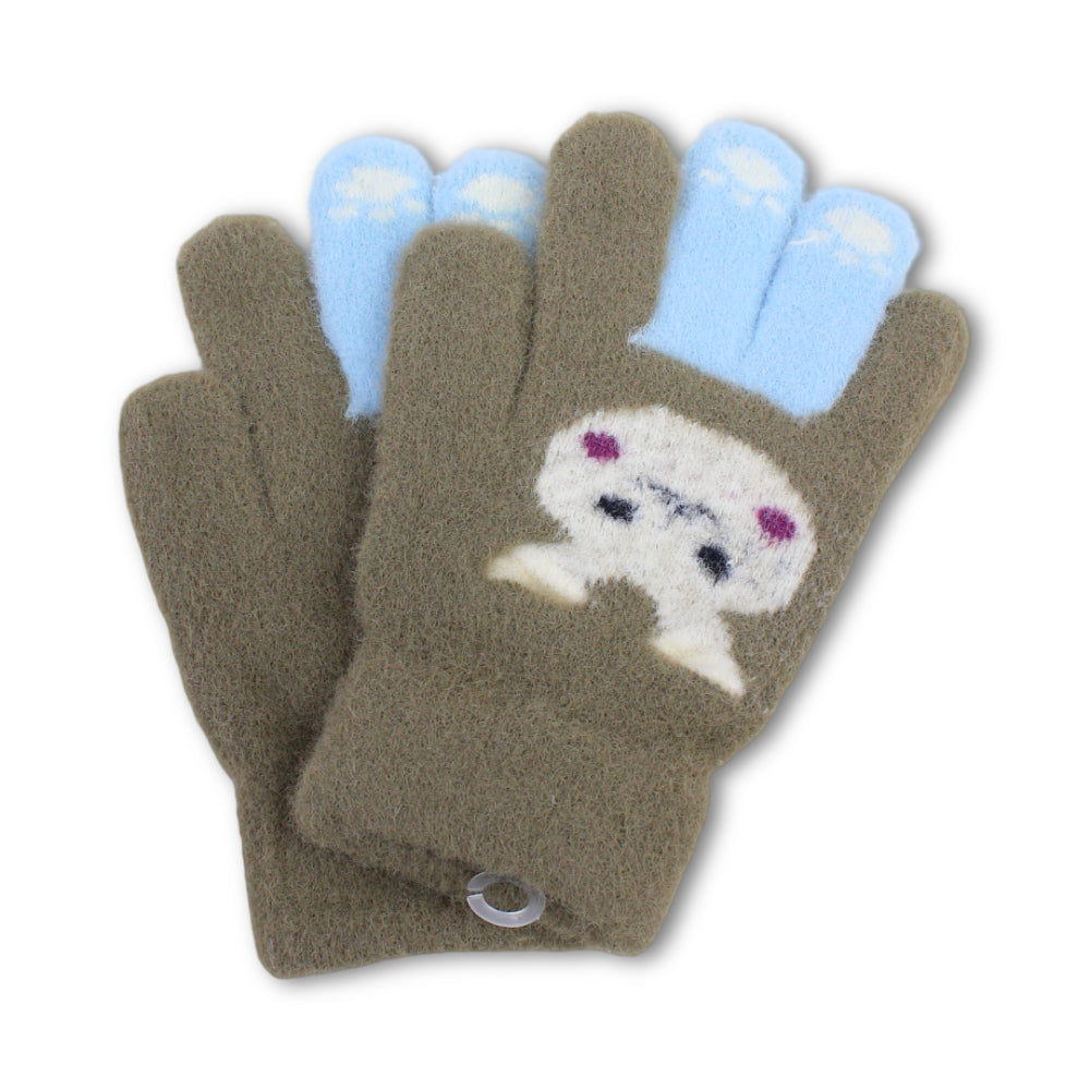 Girls Winter Gloves – Dark Green