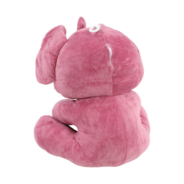 Elephant And Baby Plush Toy – Pink, Large