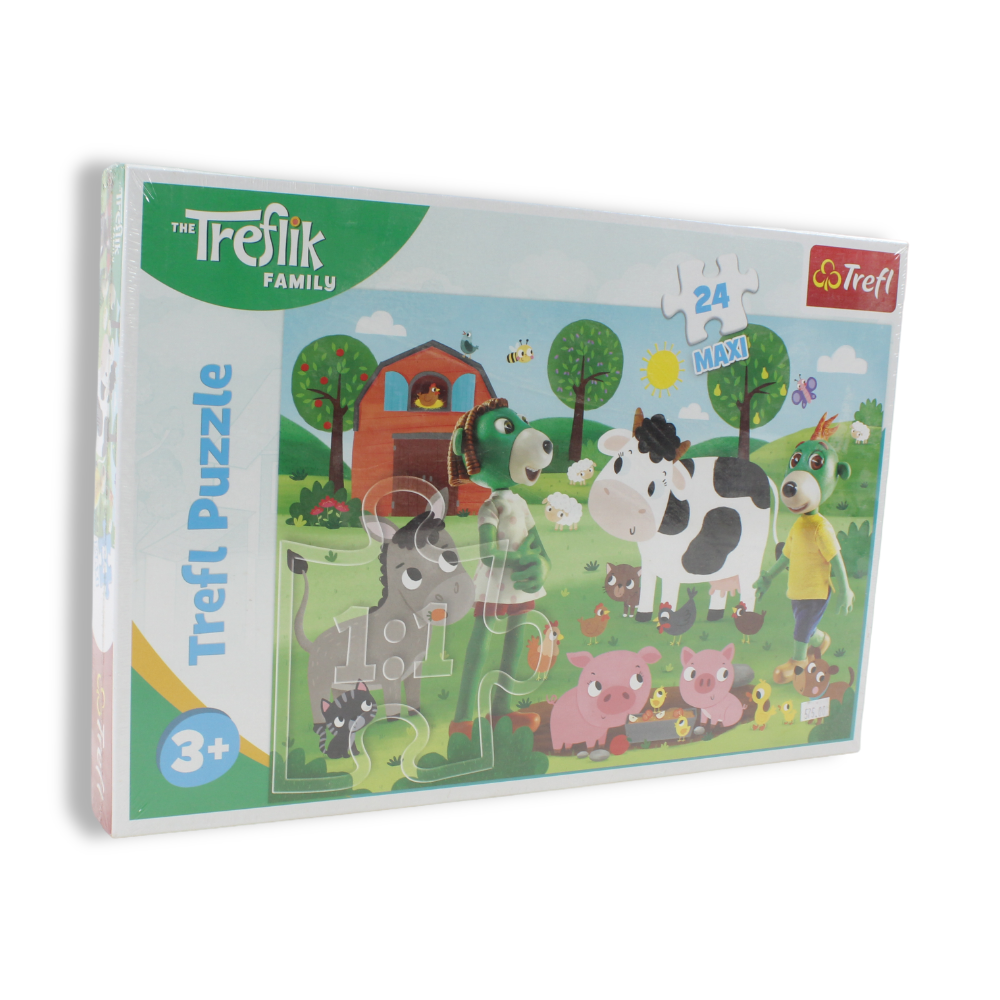 Trefl The Treflik Family: On The Farm Maxi Jigsaw Puzzle – 24 Pcs