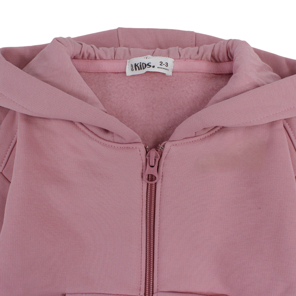 Unisex Kids Zip-up Hoodie – Dusty Pink