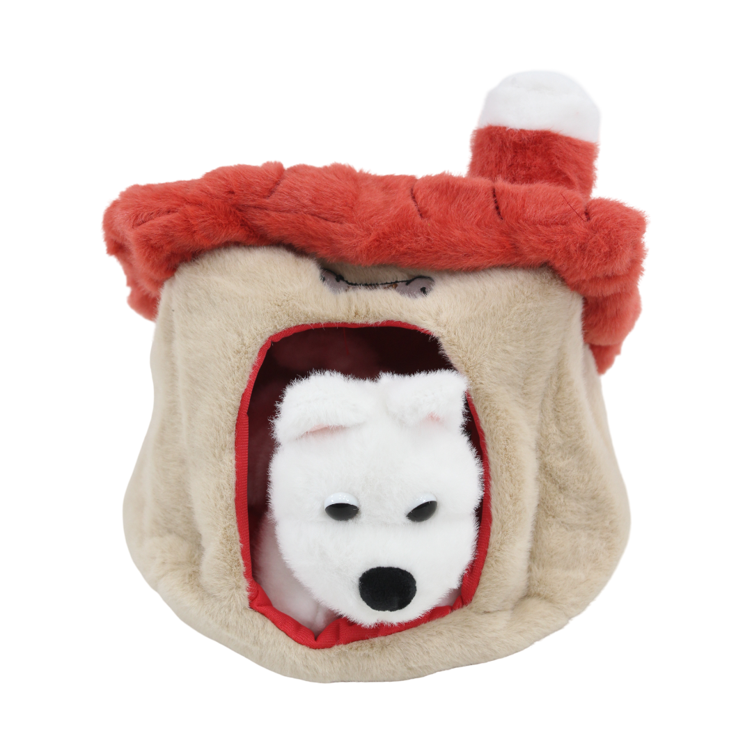 Kids Plush Dog House Toy – Beige