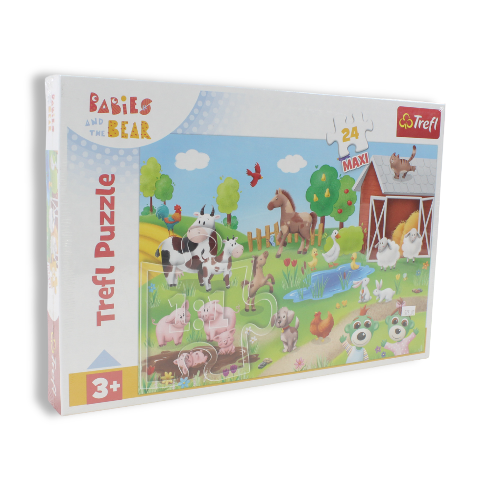Trefl Babies & The Bear: Animals Maxi Jigsaw Puzzle – 24 Pcs