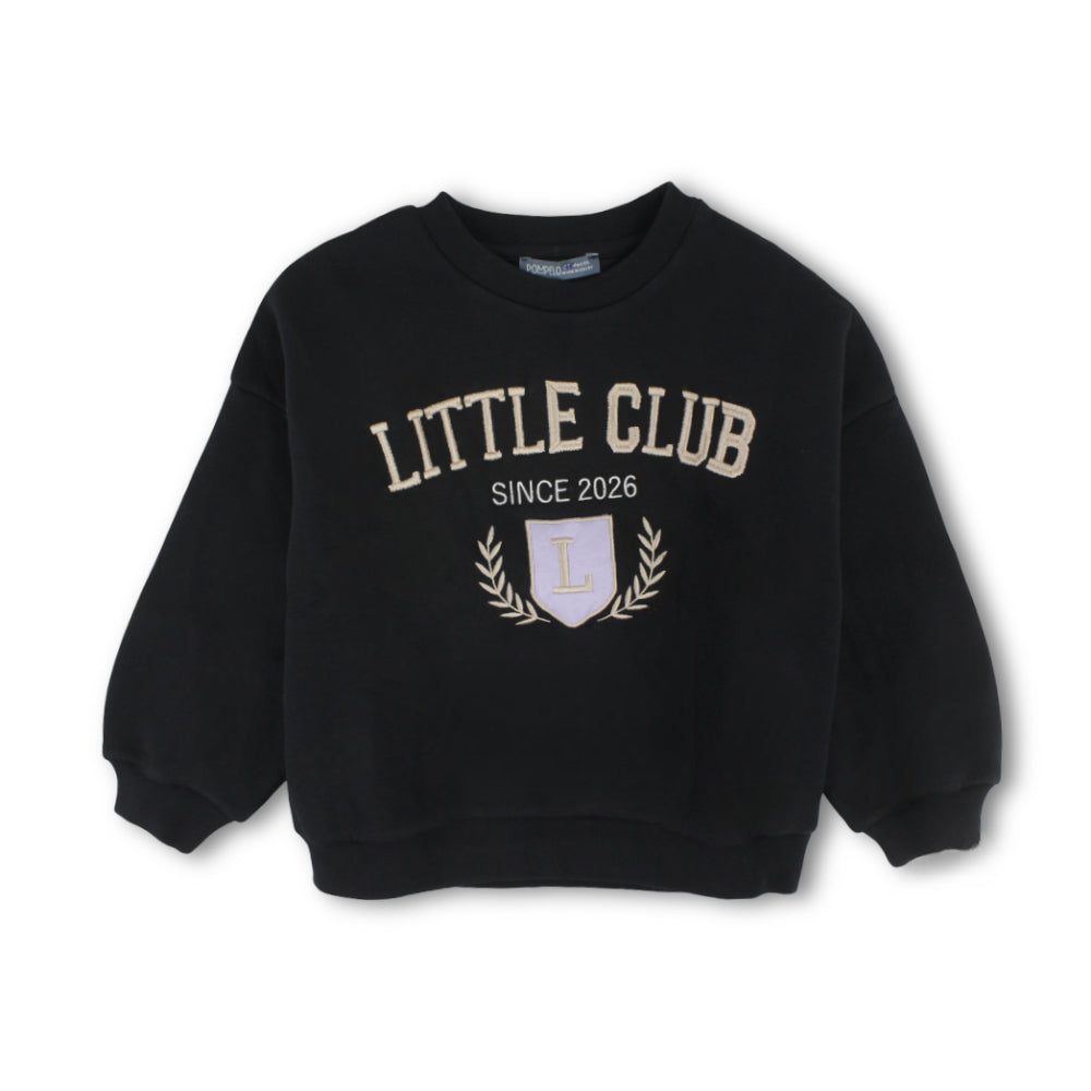 Girls Cotton Sweatshirt – Black