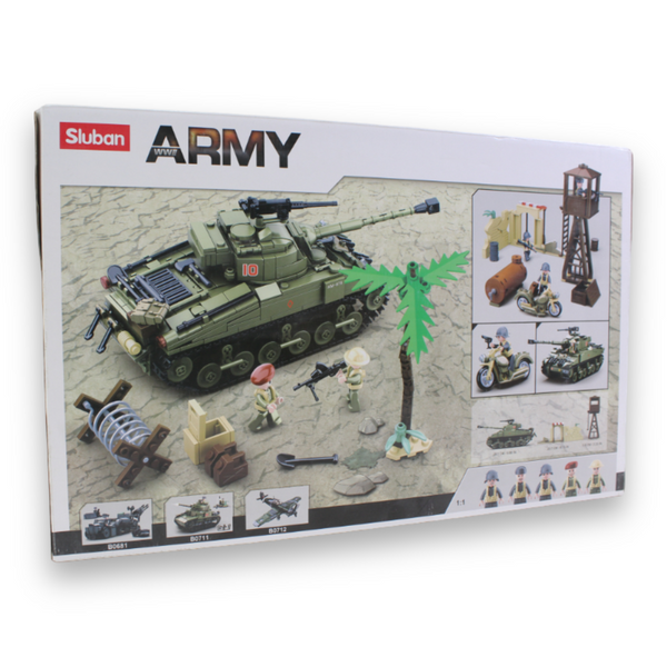 Sluban WWII Sherman “Firefly” Tank Building Set – 790 Pieces