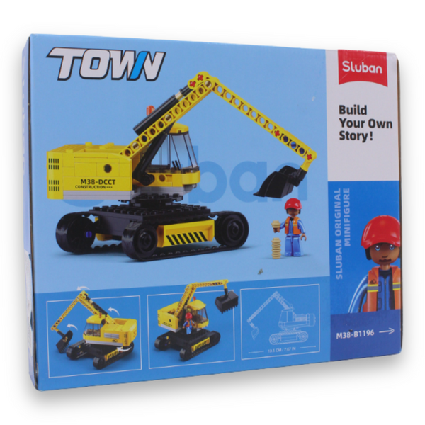 Sluban Town E6 Small Excavator Building Set – 152 Pieces