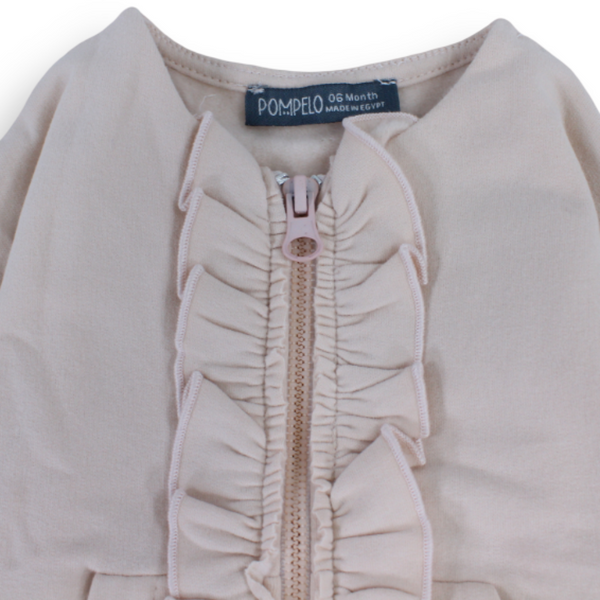 Girls Ruffle Zip-Up Jacket