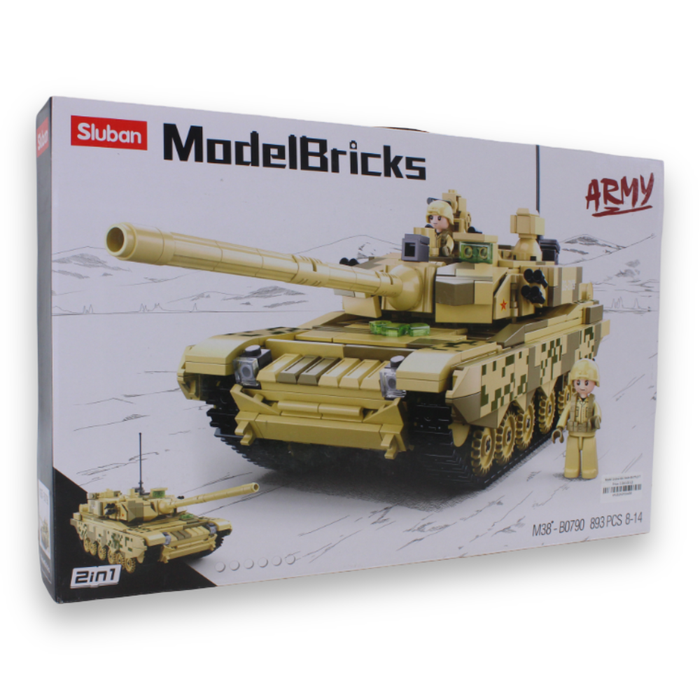 Sluban Model Bricks 99A Main Battle Tank 2-in-1 Building Set – 893 Pieces