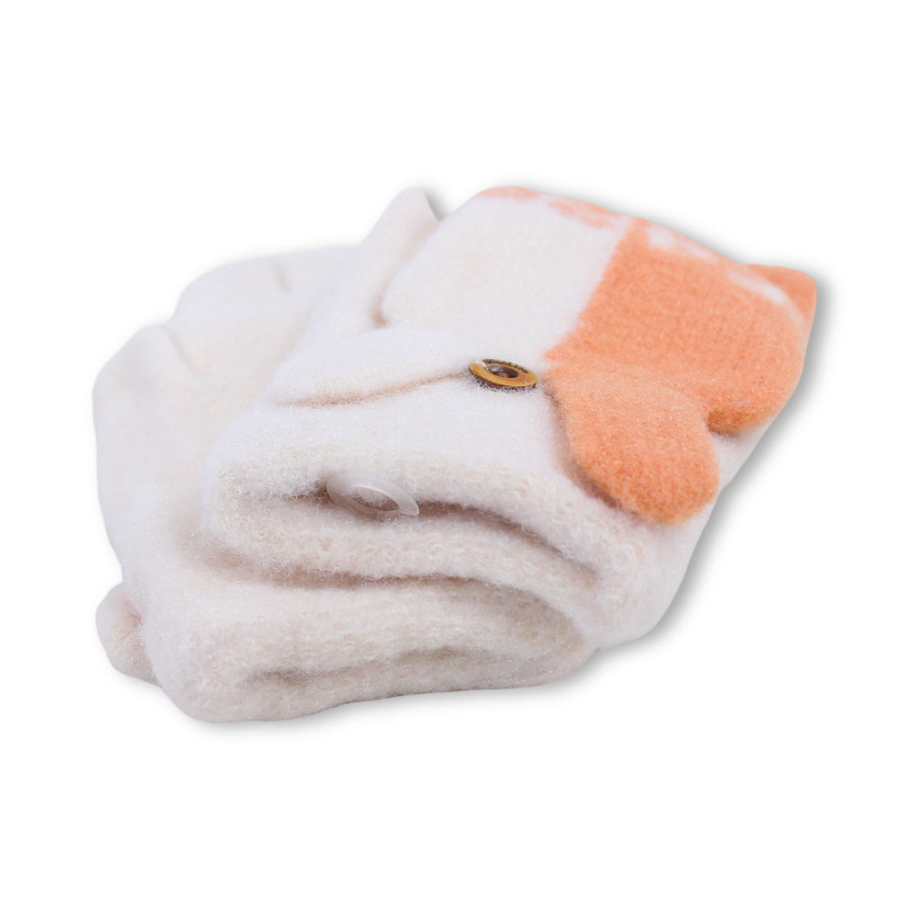 Girls Winter Gloves – Cream