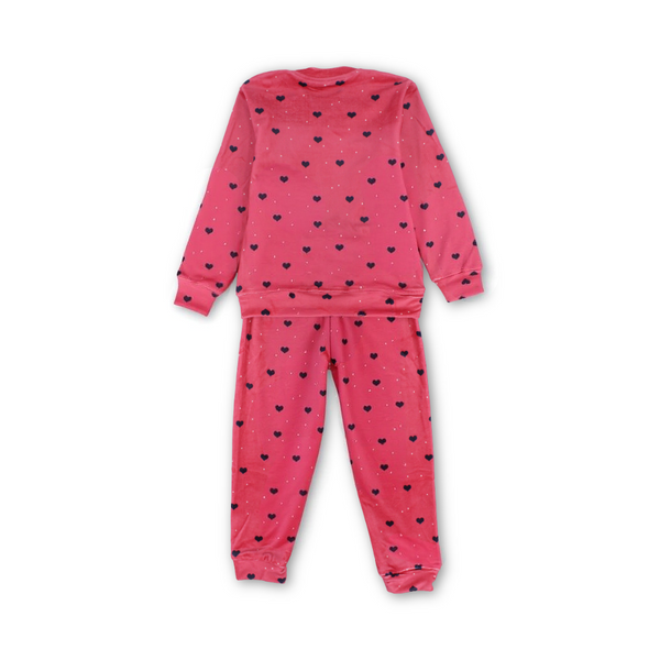 Girls Long-Sleeved Pajama – Watermelon with Hearts Print