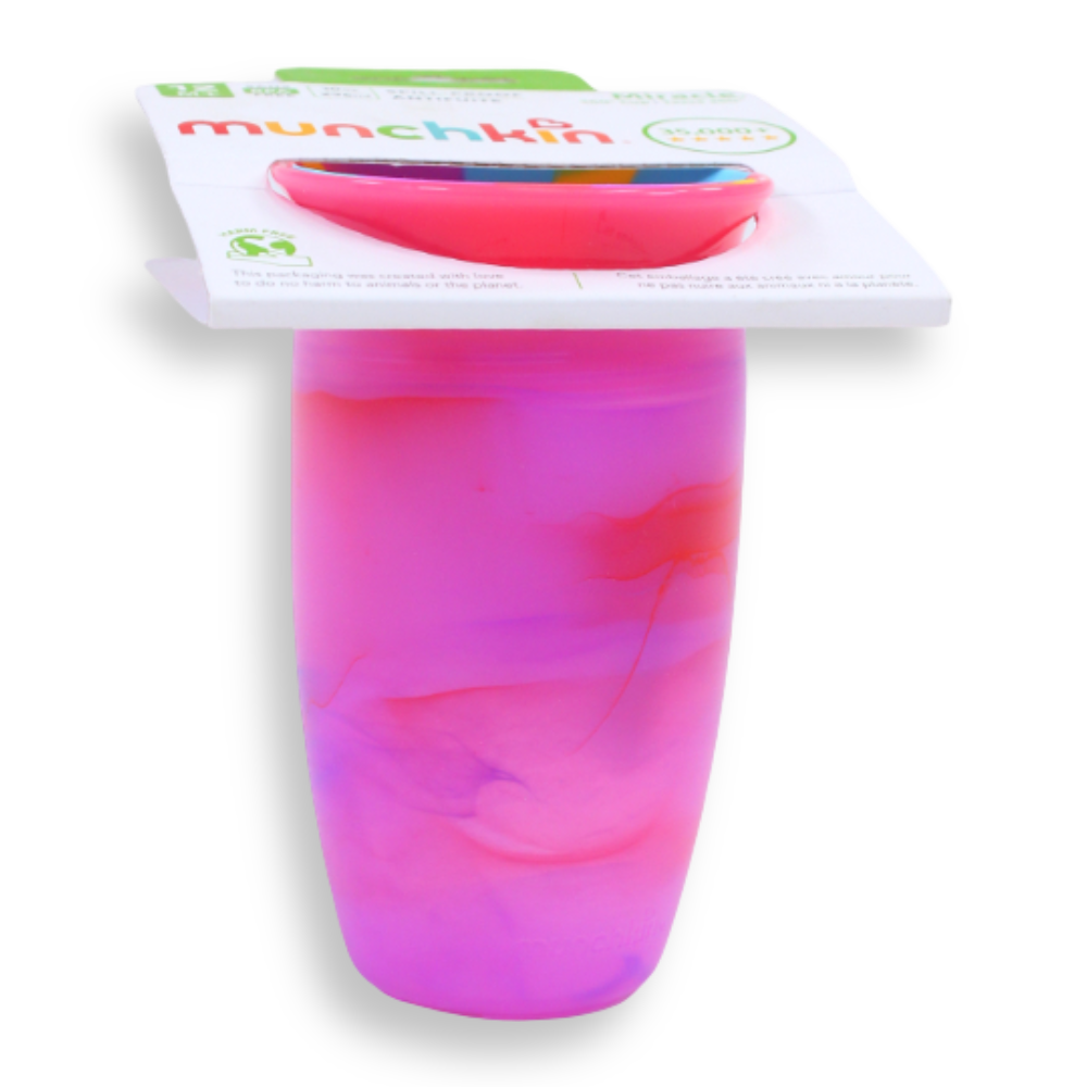 Munchkin Miracle® 360° Tropical Swirl Sippy Cup 10 oz – Mauve, 12 Months+