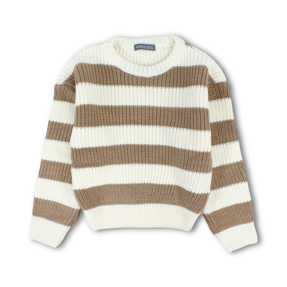 Girls Knitted Pullover – Camel