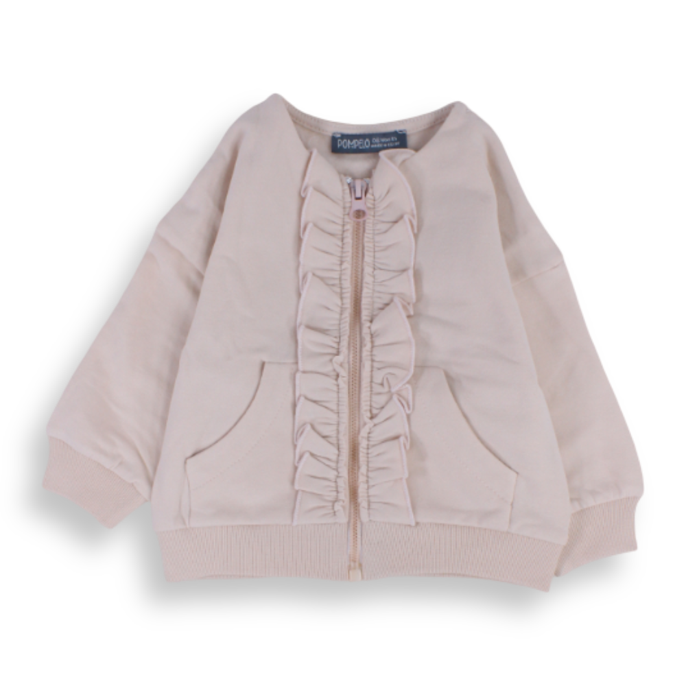 Girls Ruffle Zip-Up Jacket