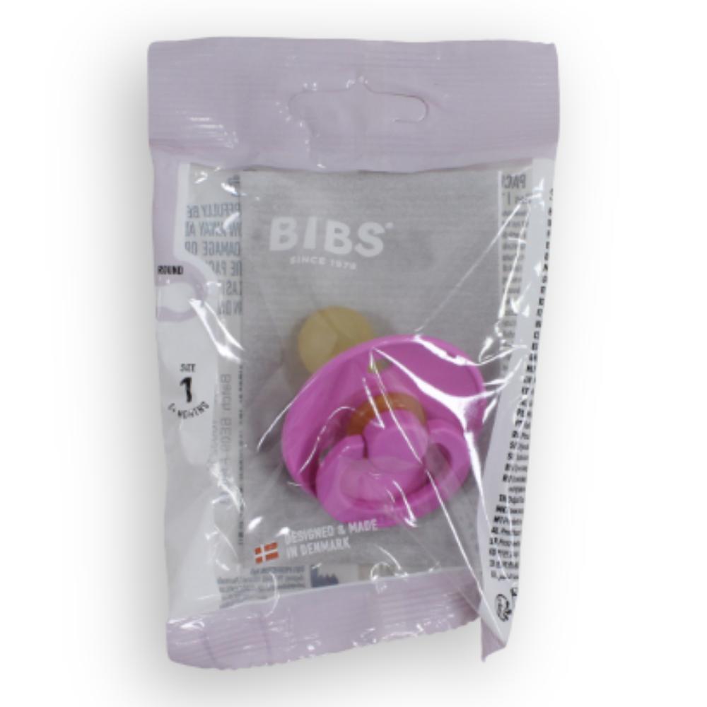 BIBS Pacifier Colour Latex Size 1 Bubblegum