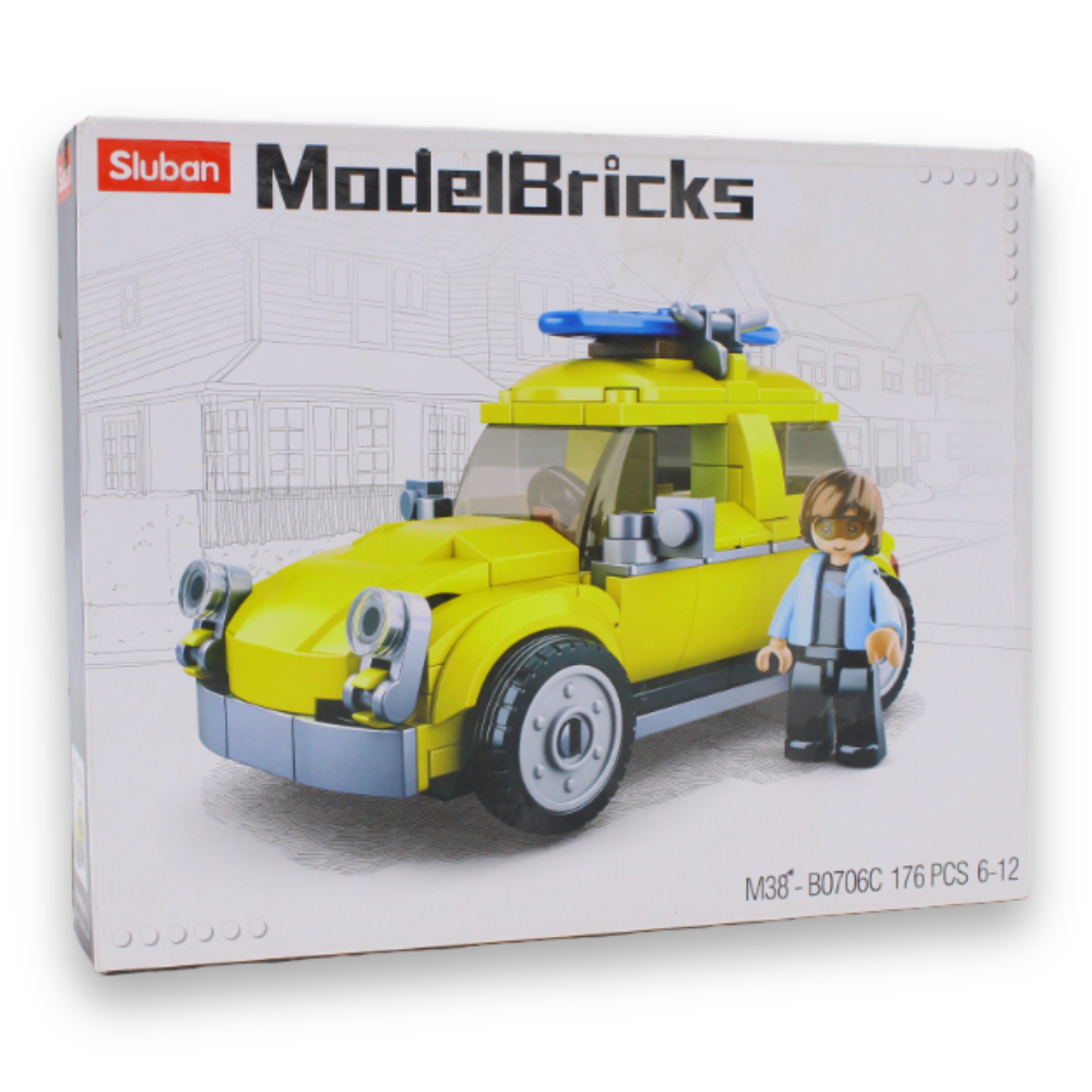 Model Bricks Beetle Car Building Set – 176 Pieces