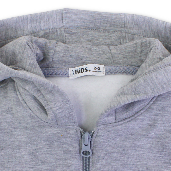 Unisex Kids Zip-up Hoodie – Grey