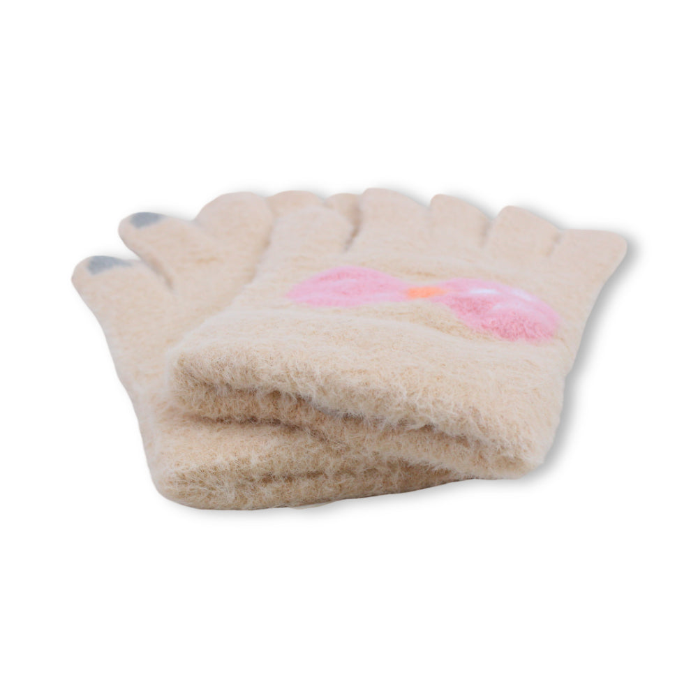 Girls Winter Gloves – Beige