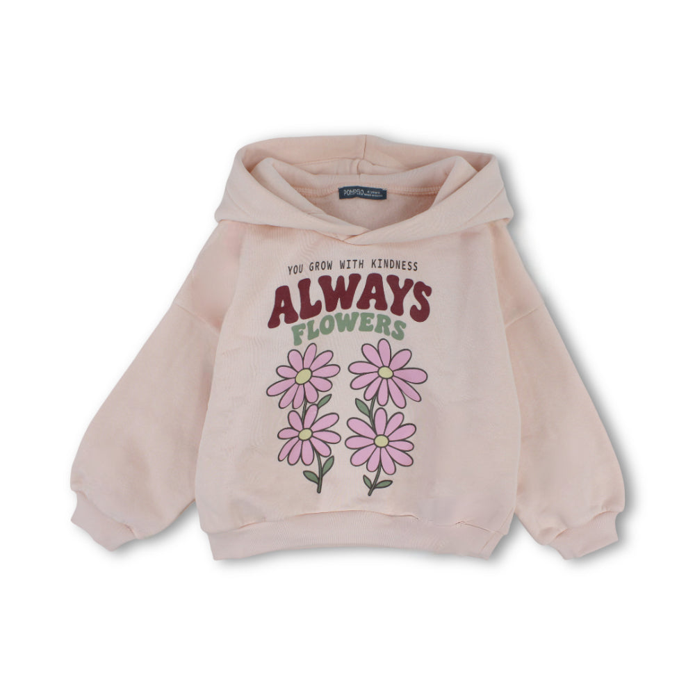 Girls Cotton Hoodie – Salmon