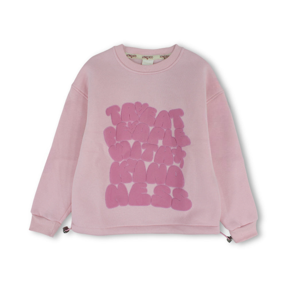 Girls’ Long-Sleeve Sweatshirt – موف كم Treat People With Kindness – Sweatshirt